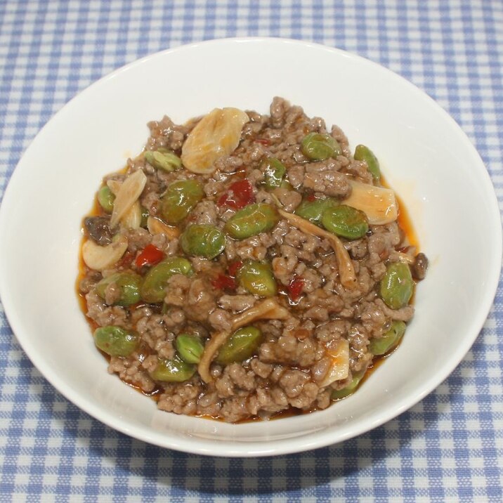 嵐相葉☆乾燥えだ豆と乾燥しめじで麻婆枝豆